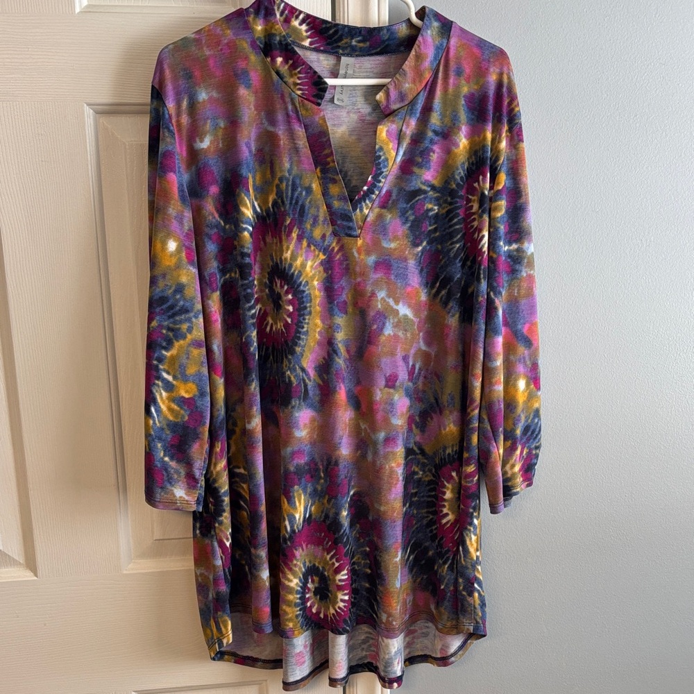 Honeyme Multicolor Tie-Dye Women's Top